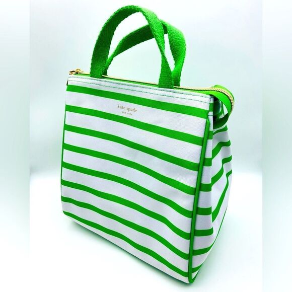 NWT Kate Spade New York Breton Stripe Lunch Bag/Tote Bag - Picture 2 of 11
